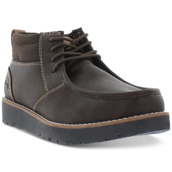 *SALE*  Weatherproof Vintage Men\'s Faux-Leather Chukka Boots Brown NEW
